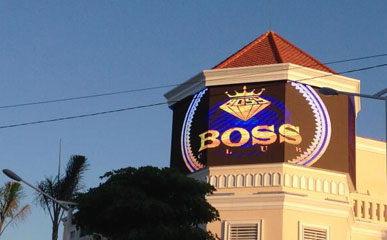 柬埔寨金边俱乐部P10户外广告LED显示屏47㎡-户外广告-澳门壹号电子游戏光电